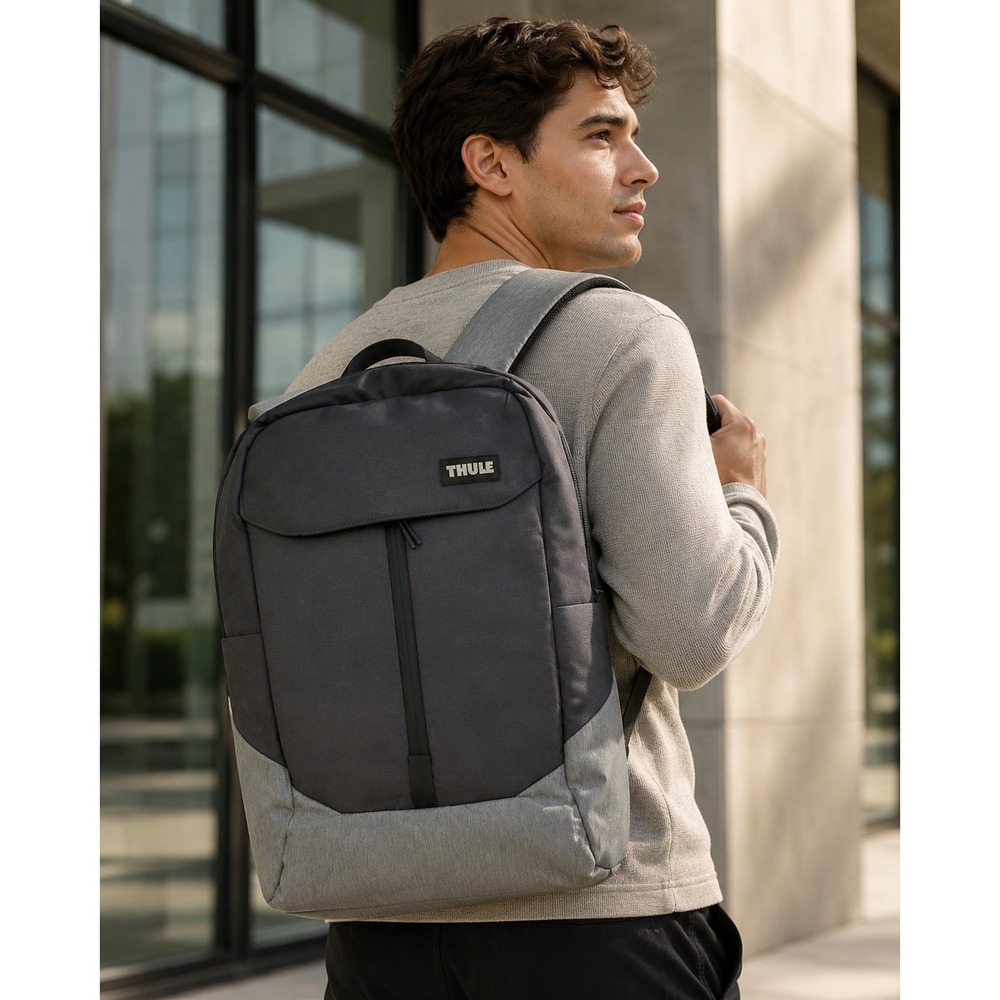 Thule Lithos 20L Laptop Backpack Black Gray 15" MacBook 15.6" PC NW